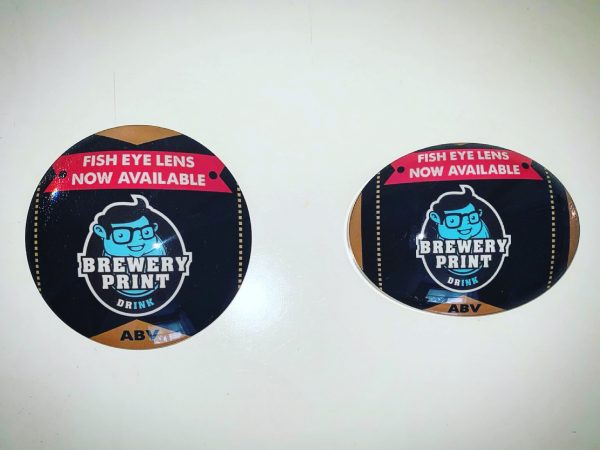 oval and round keg lenses badges